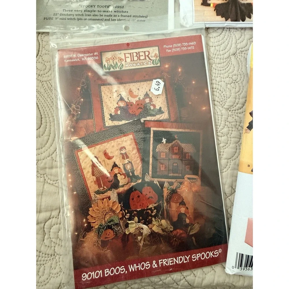 Vintage Halloween Sewing Craft Pattern Lot Ghost , Witch, Costume, Pumpkin